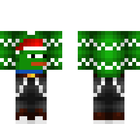 ob - pepe christmas sweater w/ chained jeans