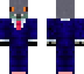 pigeon with a blue suit