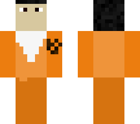 prisoner skin orange clothes with white