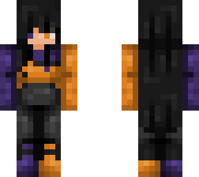 purple and orange gamer girl - halloween