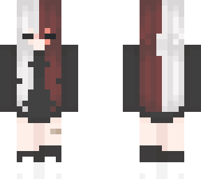 red n white hair
