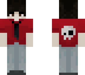 red skull shirt man