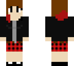 woman with jacket and skirt (has belt)