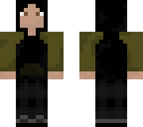 boy in a hoodie (black and green)