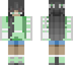 cute green girl skin