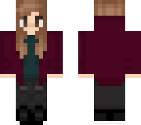 dark red hoodie girl