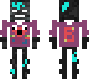 esqueloto wither con buzo de don cangrejo