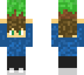 kid holding grass block