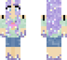 lilac iced muffin