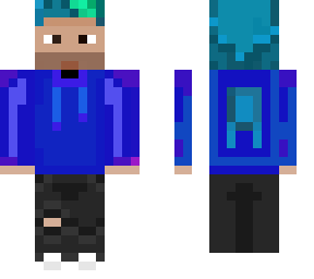 auron pelo color azulll