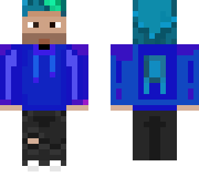 auron pelo color azulll