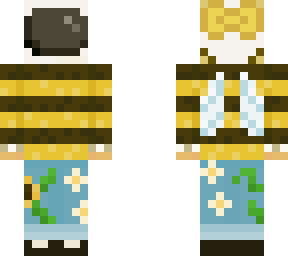 bee astronaut with flower jeans ; slim vers
