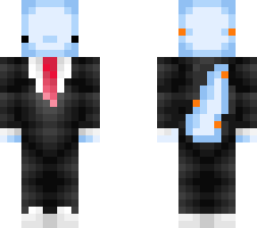 blue axolotl in a suit!!!!!