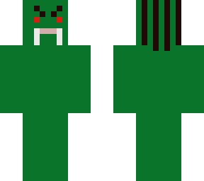 creepy green guy with weird hair