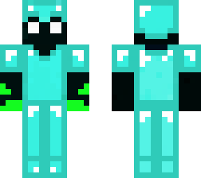 green gamer in diamond armor