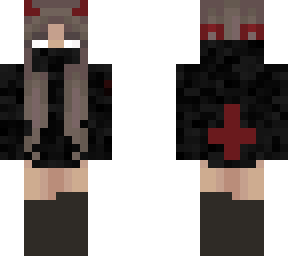 long hoodie demon girl (first upload :))))