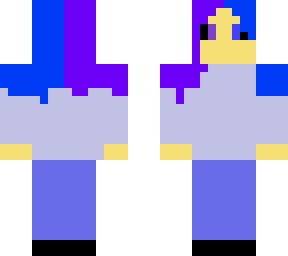 purple and blue lady