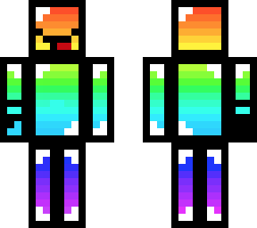 rainbow outlined skeppy with glove