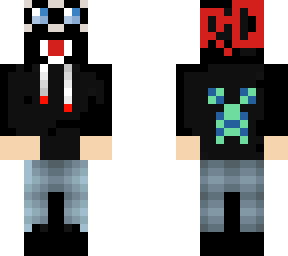 scary mask + hoodie