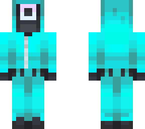 cyan squid game guard(2nd squid game skin of mine)