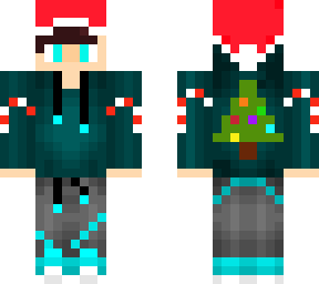 gamer boy aqua of alesatroll but in christmas (blue eyes)