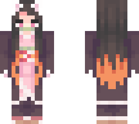 nezuko w/ cat ears and paws <3