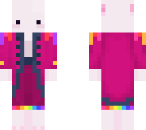 pirate axolotl pink and rainbow