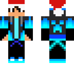 santa hat blue boi skin