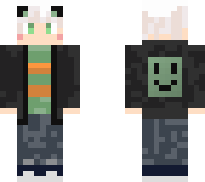 white haired boy with a jacket