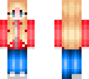~blond girl red jacket~