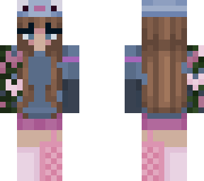 axolotl hat/pink/blue/girl/flowers