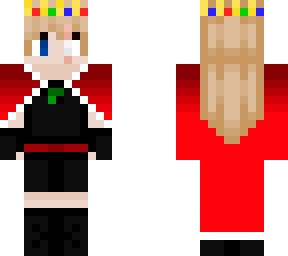 blonde girl w/ crown and cape (me)