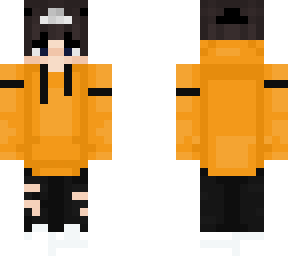 boy with orange hoodie