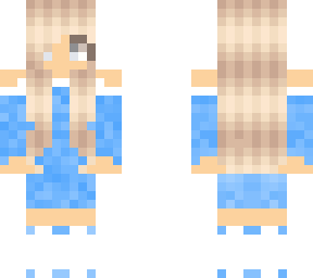 christmas girl w/ blue and silver