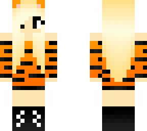 cute blonde tiger girl - skin minecraft pe