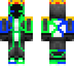 half blue half green