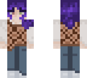my skin but purple hair