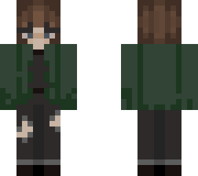person with green jacket