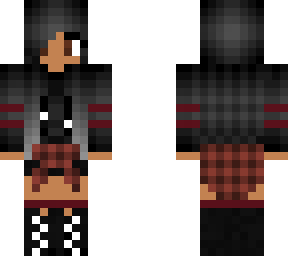 tan girl dark clothes