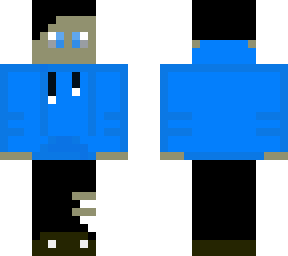 blue hoodie