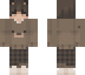 cute brown boy bear skin