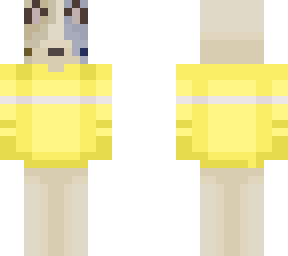 dog/fox in a yellow sweater