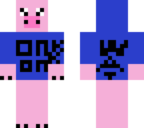 his name is pig he is wearing a onk onk what?  hoodie
