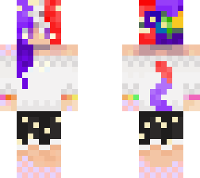 purple and red but with a tail