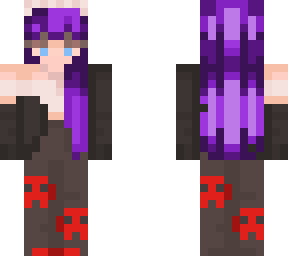 purple haired skull
