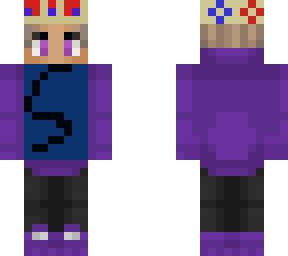 purpled with t shirt and crown