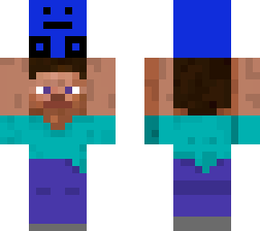 steve carrying random blue blob