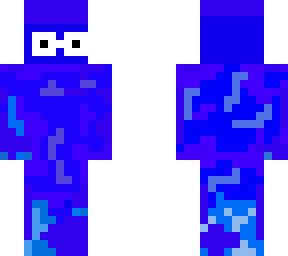 blue camouflage man