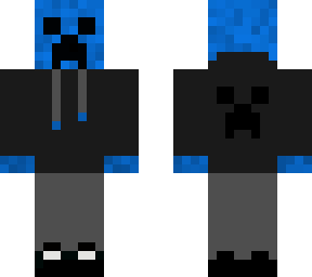blue creeper with hoodie and headphones