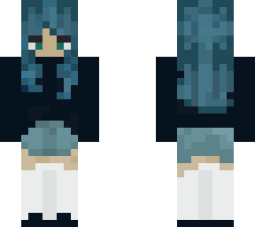 blue haired girl